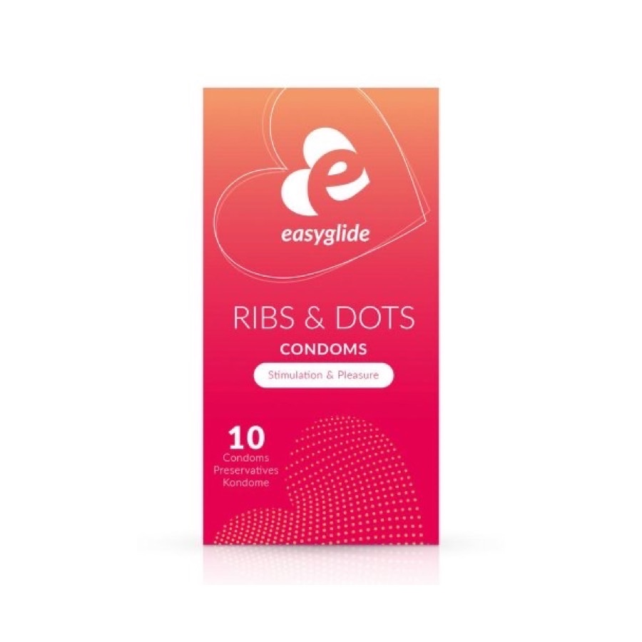 Easyglide Ribs and Dots Condoms 10-pack — produktbild