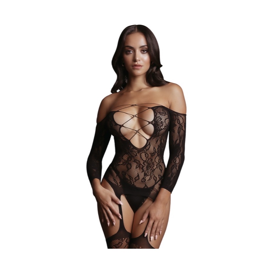 Le Désir Bodystocking Deep V Neck-Line One Size — produktbild