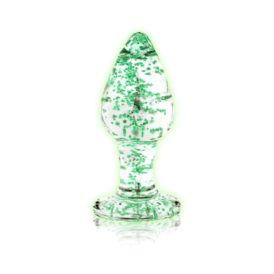 Ouch! Glow in the Dark Glass Butt Plug small — produktbild
