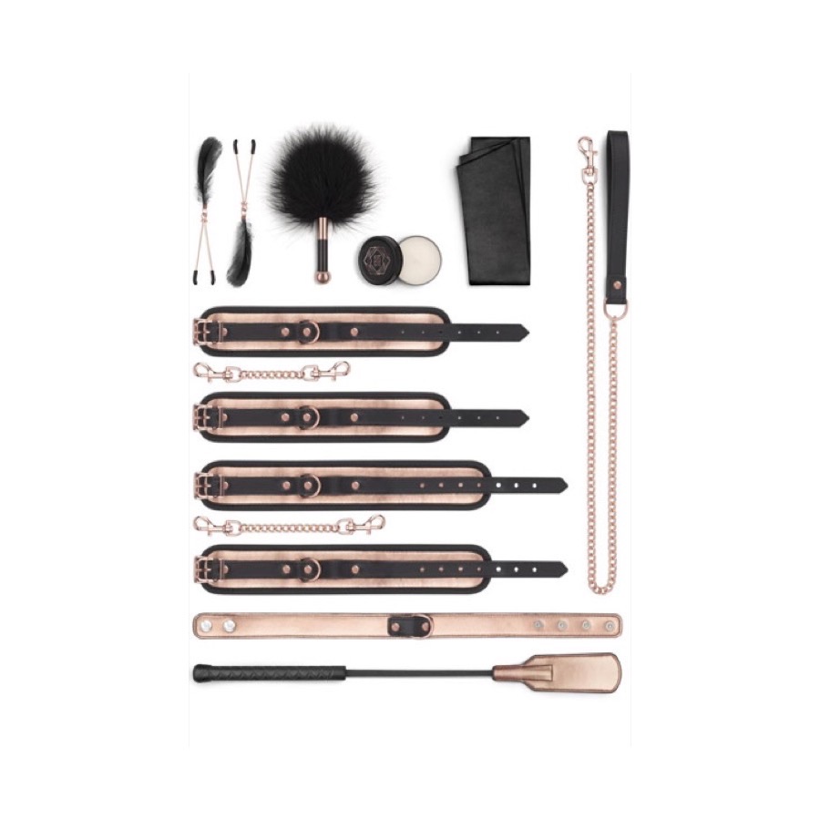 Rosy Gold Nouveau BDSM Set Bondage paket — produktbild