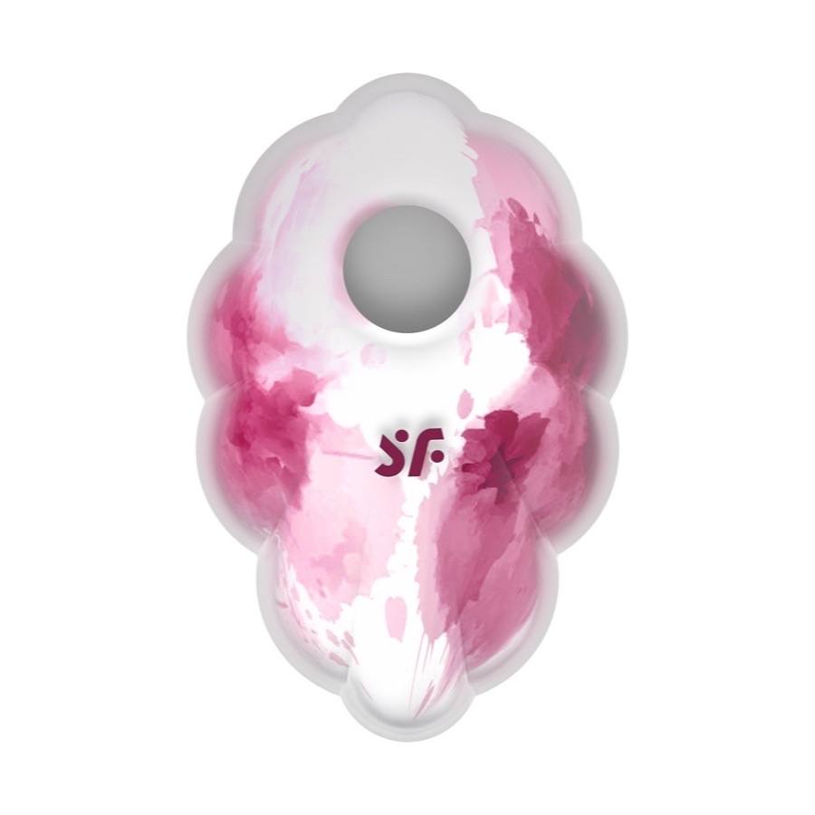 Satisfyer Cloud Dancer Double Air Pulse Vibrator röd/vit — produktbild