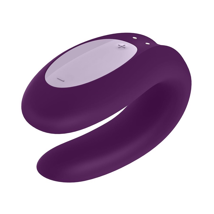 Satisfyer Double Joy Violet Appstyrd Parvibrator — produktbild