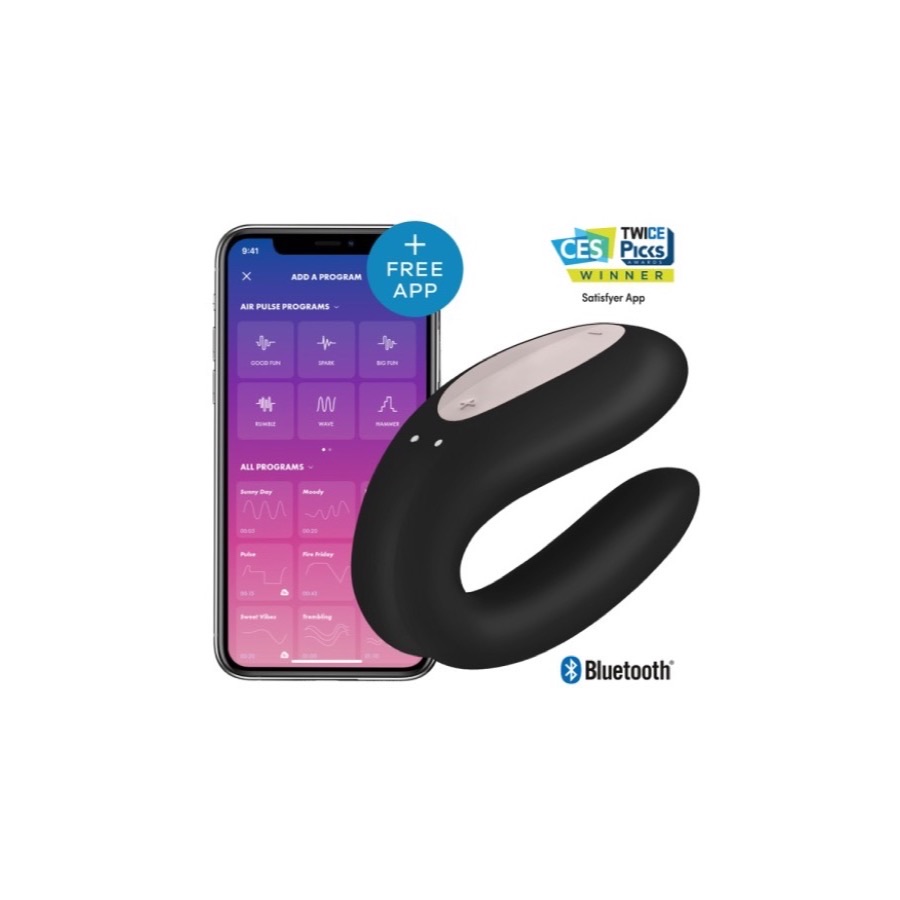 Satisfyer Double Joy: svart parvibrator med app