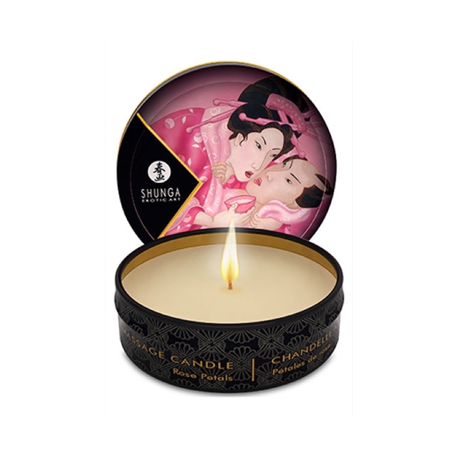 Shunga Erotic Art Massage Candle Rose Petals 30ml Massageljus — produktbild